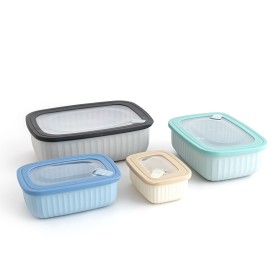 Boîte à repas rectangulaire avec couvercle Rectangulaire 8 L 36 x 24,5 x 13 cm (6 Unités) | Tienda24 - Global Online Shop Tienda24.eu