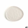 Flat Plate Bidasoa Cosmos White Ceramic 23 cm (6 Units) | Tienda24 - Global Online Shop Tienda24.eu