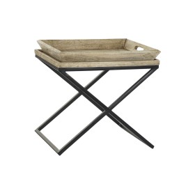 Mesa de apoio DKD Home Decor Branco Natural 28 x 28 x 50 cm 29 x 29 x 50 cm | Tienda24 - Global Online Shop Tienda24.eu