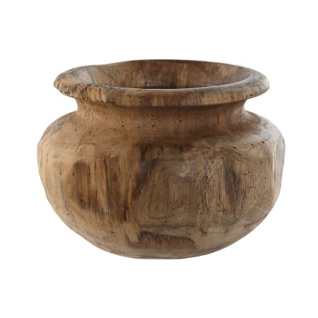 Vase Home ESPRIT Natural Dark brown Teak 30 x 30 x 20 cm | Tienda24 - Global Online Shop Tienda24.eu