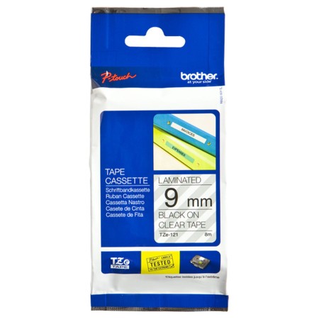 Ruban Laminé pour Etiqueteuses Brother TZE121 Noir 9 mm de Brother, Étiquettes adhésives et autocollants - Réf : M0502724, Pr...