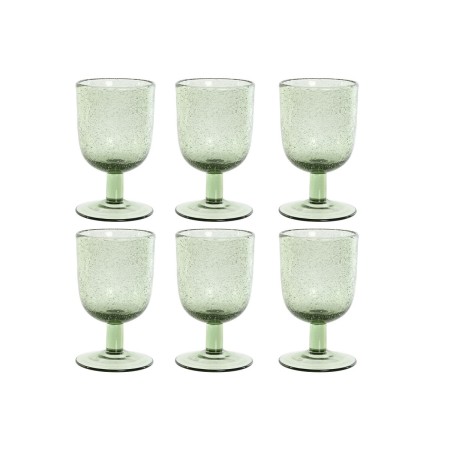 Conjunto de Copos Home ESPRIT Verde Cristal 300 ml 8 x 8 x 14 cm (6 Unidades) | Tienda24 - Global Online Shop Tienda24.eu