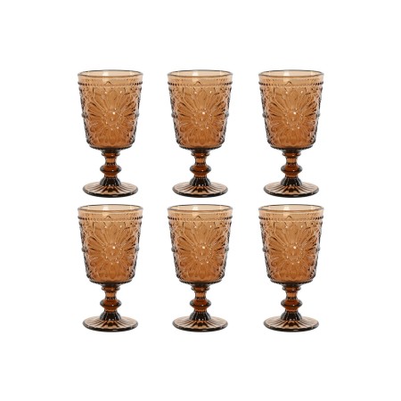 Set de Copas Home ESPRIT Cristal 8,5 x 8,5 x 16,3 cm (6 Unidades) | Tienda24 - Global Online Shop Tienda24.eu