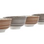 Set of bowls Home ESPRIT Brown Beige Porcelain Flowers Shabby Chic 11,5 x 11,5 x 6 cm | Tienda24 - Global Online Shop Tienda24.eu