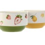 Bol Home ESPRIT Jaune Rouge Vert Porcelaine Moderne 600 ml 15,3 X 15,3 X 9 cm (2 Unités) | Tienda24 - Global Online Shop Tienda24.eu