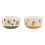 Salad Bowl Home ESPRIT Yellow Red Green Porcelain 21 x 21 x 12 cm (2 Units) | Tienda24 - Global Online Shop Tienda24.eu