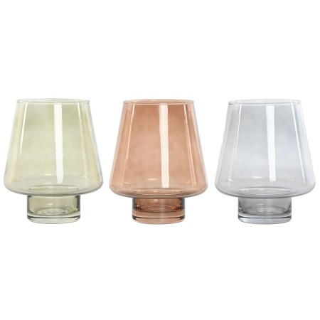 Vase Home ESPRIT Bleu Vert Ambre Verre Moderne 14,5 x 14,5 x 18 cm (3 Unités) | Tienda24 - Global Online Shop Tienda24.eu