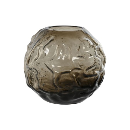 Vase Home ESPRIT Brun foncé Verre Moderne 21,5 x 21,5 x 19 cm | Tienda24 - Global Online Shop Tienda24.eu