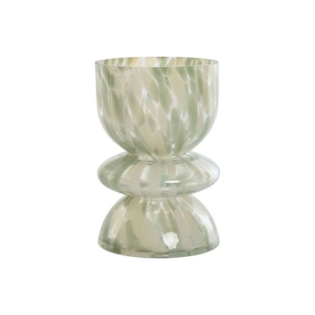 Jarrón Home ESPRIT Verde Crema Cristal Moderno 16 x 16 x 24 cm | Tienda24 - Global Online Shop Tienda24.eu