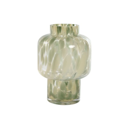 Vase Home ESPRIT Green Cream Crystal Modern 15 X 15 X 21,5 cm | Tienda24 - Global Online Shop Tienda24.eu