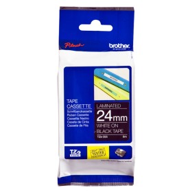 Cinta laminada para máquinas rotuladoras Brother TZE355 Branco/Preto 24 mm de Brother, Etiquetas adesivas e autocolantes - Re...