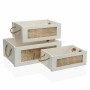 Juego de Cajas Decorativas Versa Rejilla Madera (28 x 15 x 38 cm) (3 pcs) | Tienda24 - Global Online Shop Tienda24.eu