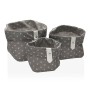 Conjunto de Caixas de Organização Empilháveis Versa Stars Grey Poliéster Têxtil Fusion 3 Peças | Tienda24 - Global Online Shop Tienda24.eu