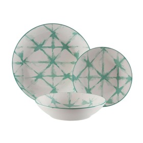 Assietes DKD Home Decor Blanc Vert Porcelaine Feuille d'une plante Noël 18 Pièces 27 x 27 x 2 cm | Tienda24 - Global Online Shop Tienda24.eu