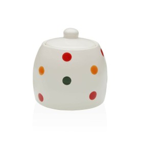 Sugar Bowl Versa Grey Ceramic Dolomite 8 x 8 x 8 cm Stripes Circular | Tienda24 - Global Online Shop Tienda24.eu