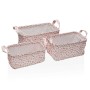 Basket set Versa Amore Textile 28 x 18 x 14 cm | Tienda24 - Global Online Shop Tienda24.eu