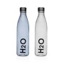 Water bottle Versa Transparent Glass Aluminium 1 L 8 x 31 x 8 cm | Tienda24 - Global Online Shop Tienda24.eu