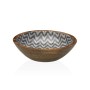 Salad Bowl Versa Chevron Bamboo Porcelain Mango wood 24 x 7 x 24 cm | Tienda24 - Global Online Shop Tienda24.eu