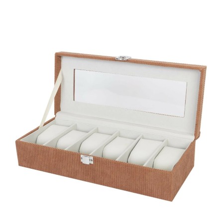 Box for watches Versa Grey Polyester 13,5 x 9 x 30,5 cm | Tienda24 - Global Online Shop Tienda24.eu