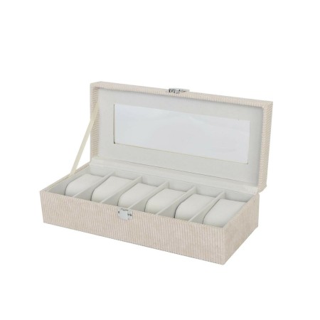 Box for watches Versa Beige Polyester 13,5 x 9 x 30,5 cm | Tienda24 - Global Online Shop Tienda24.eu