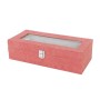 Box for watches Versa Red Polyester 13,5 x 9 x 30,5 cm | Tienda24 - Global Online Shop Tienda24.eu