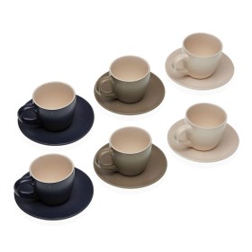 Set di 4 Tazze Mug Home ESPRIT Giallo Beige Grigio Rosa Porcellana 410 ml 13 x 9 x 9,4 cm | Tienda24 - Global Online Shop Tienda24.eu