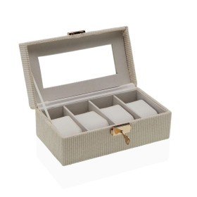 Box for watches Versa Beige Polyester 13,5 x 9 x 30,5 cm | Tienda24 - Global Online Shop Tienda24.eu