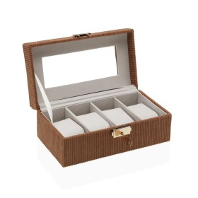 Box for watches Versa Beige MDF Wood 11,5 x 8 x 21 cm | Tienda24 - Global Online Shop Tienda24.eu