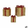 Set Adornos de Navidad Metal Caja De Regalo Rojo Dorado (3 Unidades) | Tienda24 - Global Online Shop Tienda24.eu