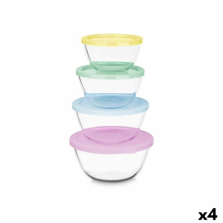 Set di scatole porta pranzo Vetro Borosilicato 800 ml 1 L 1,6 L 2,1 L (4 Unità) | Tienda24 - Global Online Shop Tienda24.eu