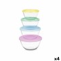 Ensemble de Boîtes à Lunch Verre Borosilicaté 800 ml 1 L 1,6 L 2,1 L (4 Unités) | Tienda24 - Global Online Shop Tienda24.eu