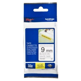 Cartouche d'encre originale Brother TZES221 Blanc 9 mm de Brother, Étiquettes adhésives et autocollants - Réf : M0502819, Pri...