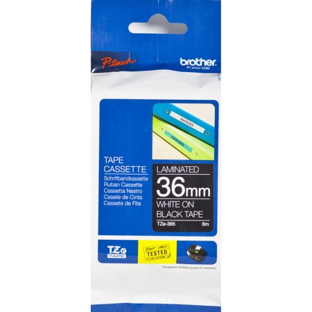 Original Ink Cartridge Brother TZE-365 White/Black by Brother, Adhesive labels and stickers - Ref: M0502835, Price: 30,15 €, ...