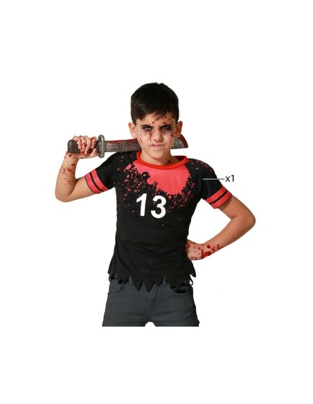 Déguisement pour Enfants Noir Zombies Sanglant Rugby (1 Pièce) | Tienda24 Tienda24.eu