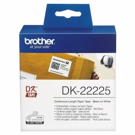 Rollo de Papel Contínuo Brother DK-22225 Blanco Negro/Blanco de Brother, Tóners y tinta de impresora - Ref: M0502920, Precio:...