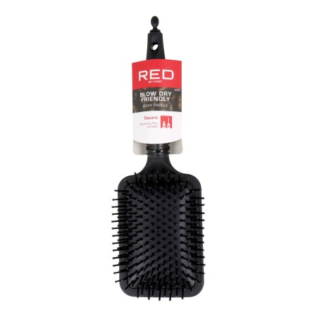 Detangling Hairbrush Red Kiss Kiss Rubberized Black Squared | Tienda24 - Global Online Shop Tienda24.eu