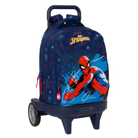 Mochila Escolar con Ruedas Spider-Man Neon Azul marino 33 X 45 X 22 cm | Tienda24 - Global Online Shop Tienda24.eu