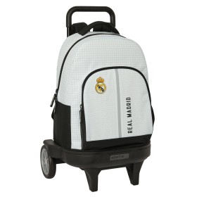 School Rucksack with Wheels Real Madrid C.F. 24/25 White Grey 33 x 45 x 22 cm by Real Madrid C.F., Children's Backpacks - Ref...