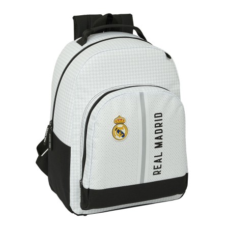 School Bag Real Madrid C.F. 24/25 White Grey 32 x 42 x 15 cm | Tienda24 - Global Online Shop Tienda24.eu