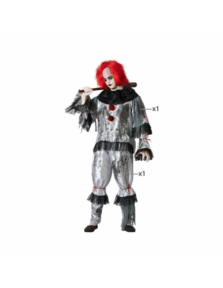 Costume per Adulti Grigio Pagliaccio da BigBuy Carnival, Adulti - Ref: S1133022, Precio: €17.42, Descuento: %