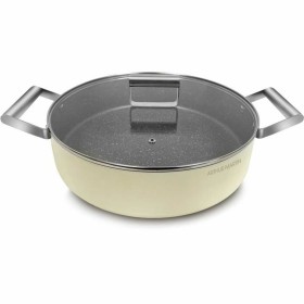 Casseruola con coperchio in vetro BRA A270328 5,7 L (Ø 28 cm) Nero Metallo Alluminio Alluminio fuso Ø 28 cm Aluminio | Tienda24 - Global Online Shop Tienda24.eu