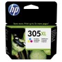 Tinteiro de Tinta Original HP Cartucho de tinta Original HP 305XL de alta capacidad tricolor | Tienda24 - Global Online Shop Tienda24.eu