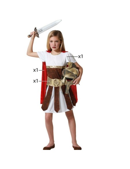 Costume per Bambini Gladiatore Bambina da BigBuy Carnival, Bambini - Ref: S1134911, Precio: €20.85, Descuento: %