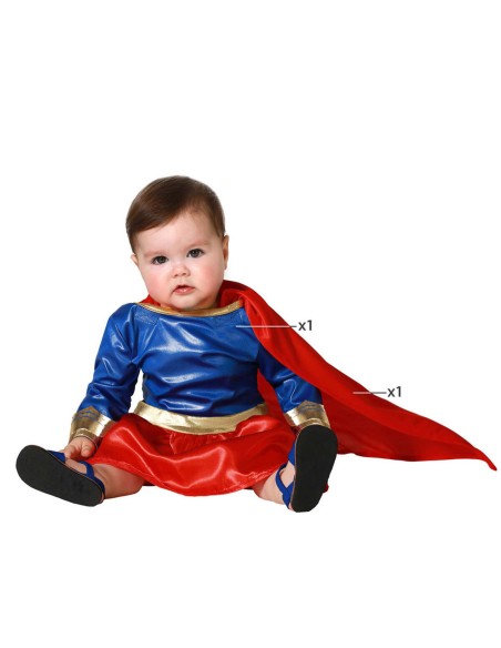 Costume per Neonati Supereroe Neonato Bambina da BigBuy Carnival, Bebé - Ref: S1134990, Precio: €18.43, Descuento: %