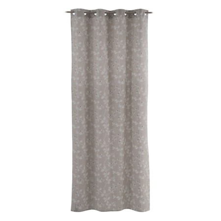 Cortina Gris Flores 140 x 260 cm | Tienda24 - Global Online Shop Tienda24.eu