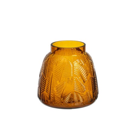 Vase Amber Glass 15 x 15 x 15 cm | Tienda24 - Global Online Shop Tienda24.eu