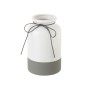 Vase Blanc Gris Céramique 13,8 x 13,8 x 22 cm | Tienda24 - Global Online Shop Tienda24.eu