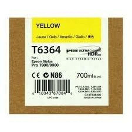 Cartouche d'encre originale Epson Cartucho T636400 amarillo Jaune de Epson, Toners et encre pour imprimante - Réf : M0506463,...