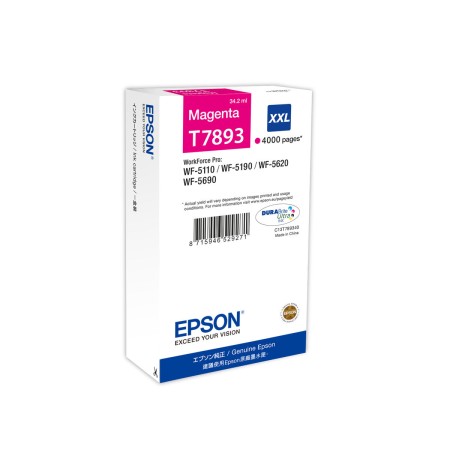 Cartouche d'encre originale Epson T789340 Magenta de Epson, Toners et encre pour imprimante - Réf : M0506934, Prix : 85,40 €,...