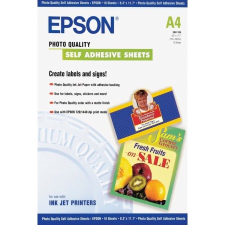 Adhesive paper Epson C13S041106 A4 10 Sheets (1 Unit) | Tienda24 - Global Online Shop Tienda24.eu